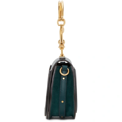 Shop Chloé Navy Small Nile Bracelet Bag