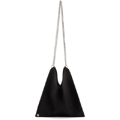 Shop Mm6 Maison Margiela Black Small Japanese Chain Bag In T8013 Black