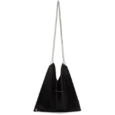 Shop Mm6 Maison Margiela Black Small Japanese Chain Bag In T8013 Black