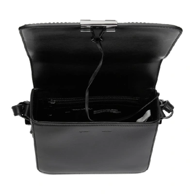 Shop Off-white Black Crystal Diag Flap Bag In Black/cryst