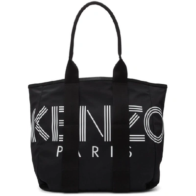 Shop Kenzo Black Logo Tote
