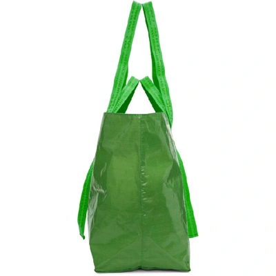 Shop Off-white Green New Commercial Tote In Green/white