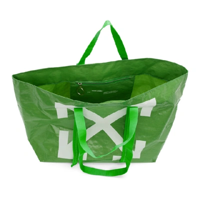 Shop Off-white Green New Commercial Tote In Green/white