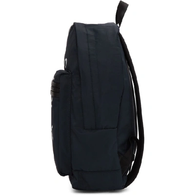 Shop Kenzo Navy Large Logo Backpack In 76 Navy