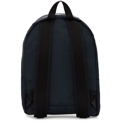 Shop Kenzo Navy Large Logo Backpack In 76 Navy