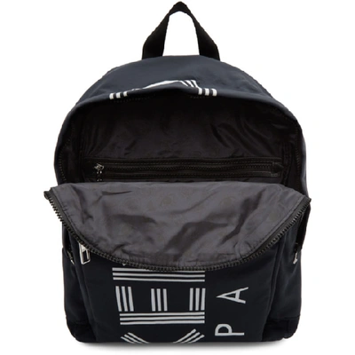 Shop Kenzo Navy Large Logo Backpack In 76 Navy