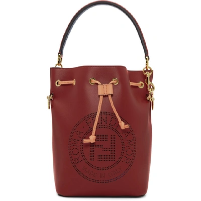 Shop Fendi Red Forever  Mon Tresor Bag In F0mvv Red