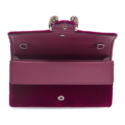Shop Gucci Purple Velvet Super Mini Dionysus Bag In 5667 Purple