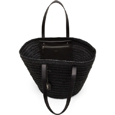 SAINT LAURENT 黑色中号 PANIER 托特包