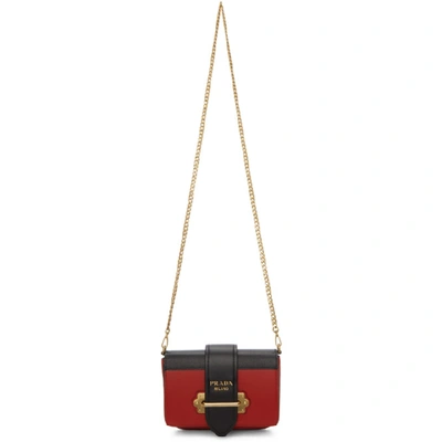 Shop Prada Red Cahier Belt Bag