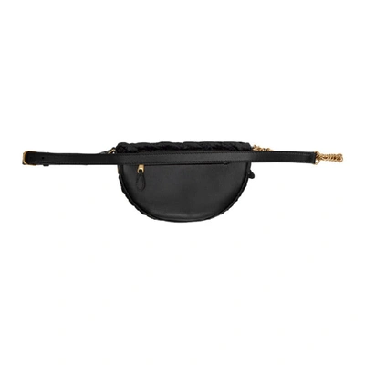 Shop Balenciaga Black Quilted Velvet Xxs Logo Souvenir Bag In 1000 Blk