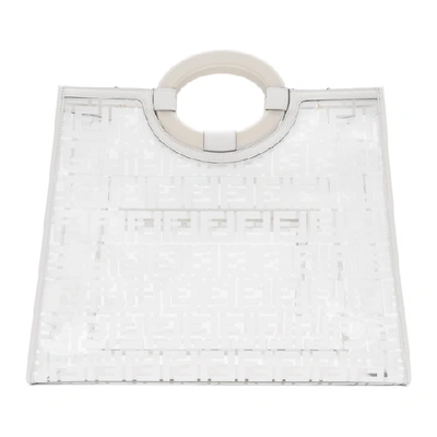 Shop Fendi White Medium Forever  Runaway Shopper Tote In F0qvl White