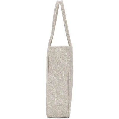 Shop Ashley Williams Silver Glitter Kate Tote In Silverglitt