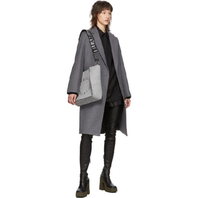 Shop Stella Mccartney Grey Mini Eco Felt Shoulder Bag In 1230 Grey