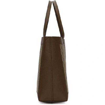 Shop Gucci Beige Gg Ophidia Tote In 8745 Beige