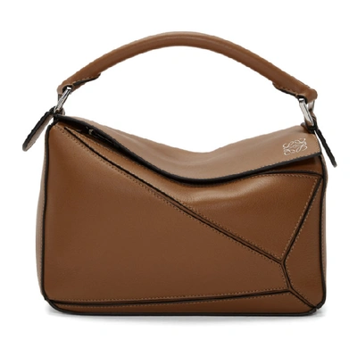 Shop Loewe Tan Small Puzzle Bag In 2530 Tan