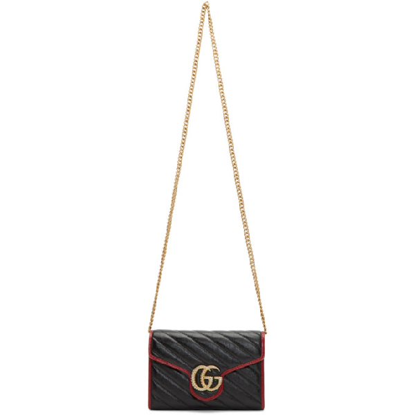 gucci black and red