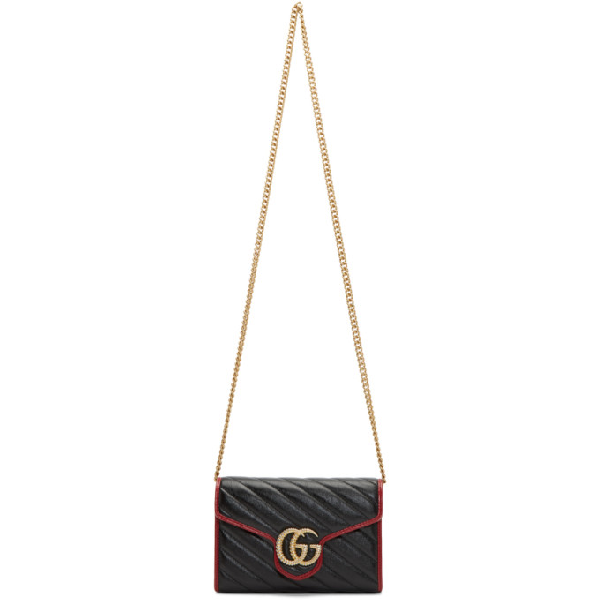 gucci black and red bag