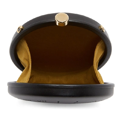 Shop Stella Mccartney Black Mini Round Logo Bag