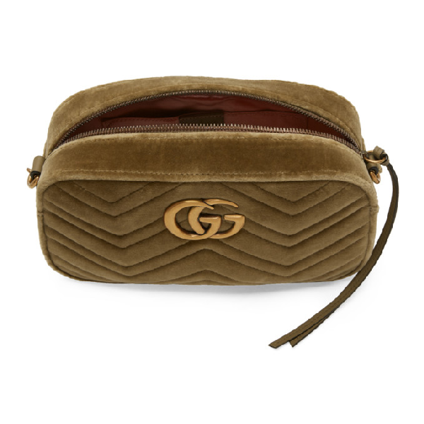 gucci taupe velvet bag