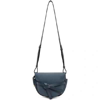 Shop Loewe Blue Small Gate Bag In 6490 Steel