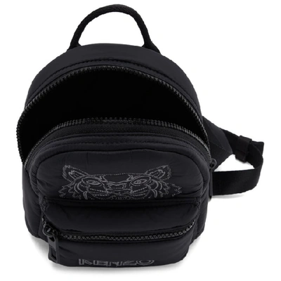 Shop Kenzo Black Mini Tiger Backpack In 99 Black