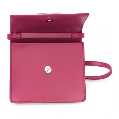 Shop Off-white Pink Jitney 0.7 Clutch In Fuchsia