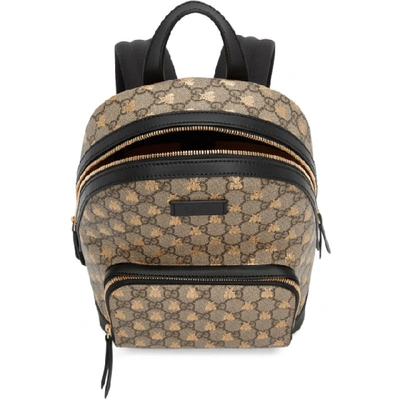 Shop Gucci Beige Gg Supreme Bestiary Backpack In 8319 Brown