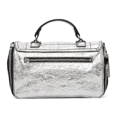 Shop Proenza Schouler Silver Tiny Zip Ps1 Messenger Bag In 1112 Silver