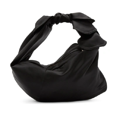 Shop Simone Rocha Black Satin Baby Wrap Bag