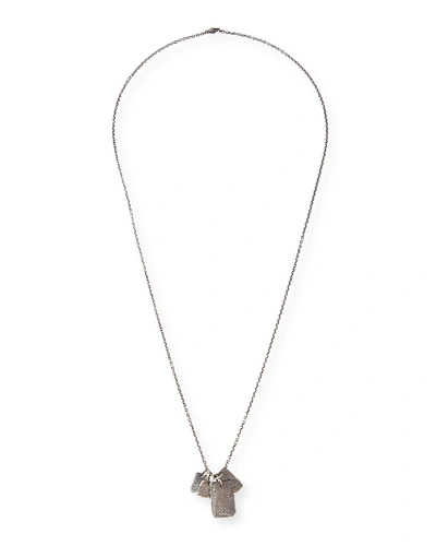 Shop M Cohen Men's Multi-tag Charm Necklace In Silver