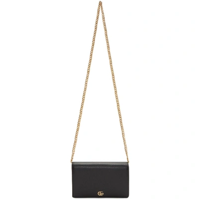 Shop Gucci Black Small Marmont Chain Bag In 1000 Black