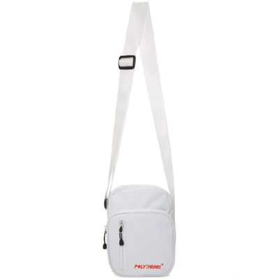 Shop Polythene Optics Polythene* Optics White Shoulder Bag In C205 Wht/re