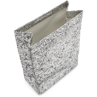 Shop Simon Miller Silver Glitter Small Lunch Bag 20 Clutch In 74014 Sil/g