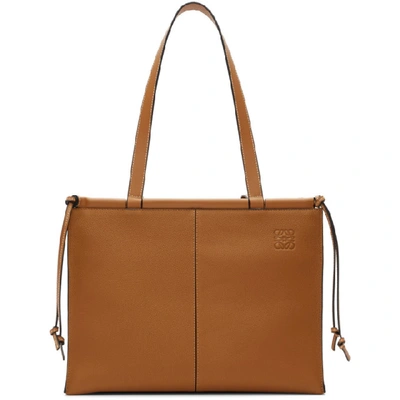 Shop Loewe Brown Cushion Tote In 3649 Lgtcar