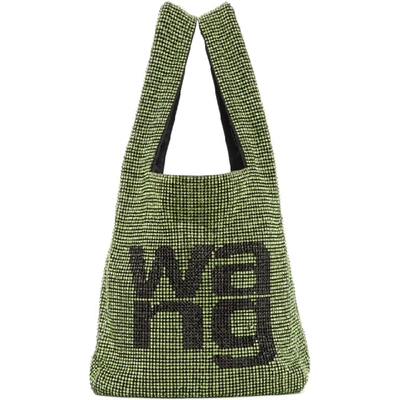 Shop Alexander Wang Green Mini Wangloc Bodega Tote