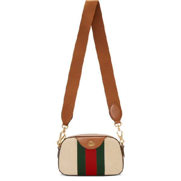 gucci vintage canvas shoulder bag