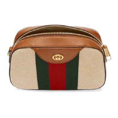 Shop Gucci Beige Gg Vintage Canvas Bag In 9685 Beige