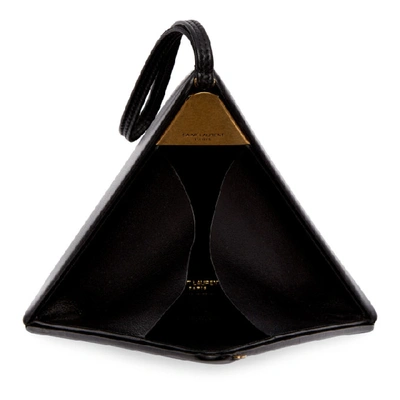 Shop Saint Laurent Black Pyramid Box Clutch