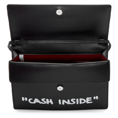 Shop Off-white Black Cash Inside Jitney 1.0 Shoulder Bag In Black/white