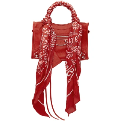 Shop Balenciaga Red Mini City Scarf Bag