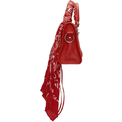 Shop Balenciaga Red Mini City Scarf Bag