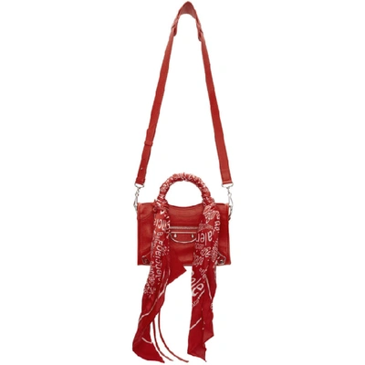 Shop Balenciaga Red Mini City Scarf Bag