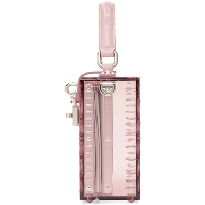 Shop Dolce & Gabbana Dolce And Gabbana Pink Cinderella Plexiglass Box Bag In 80400 Pink