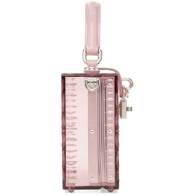 Shop Dolce & Gabbana Dolce And Gabbana Pink Cinderella Plexiglass Box Bag In 80400 Pink