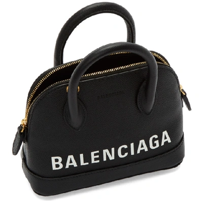 Shop Balenciaga Black Xxs Ville Top Handle Bag