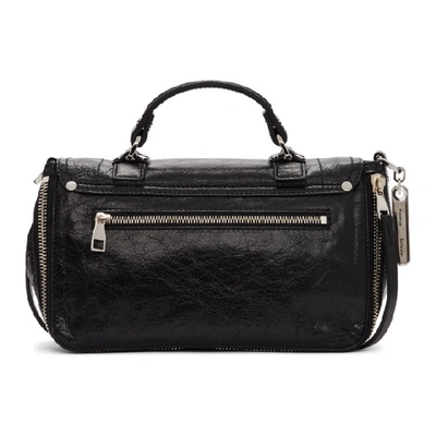 Shop Proenza Schouler Black Tiny Zip Ps1 Messenger Bag In 0000 Black