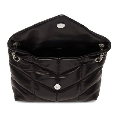 Shop Saint Laurent Black Small Puffer Loulou Bag In 1000 Black