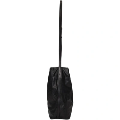 Shop Ann Demeulemeester Black Leather Large Bucket Bag