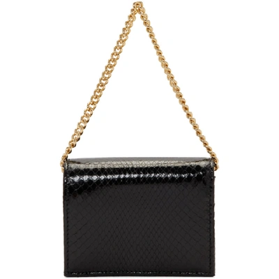 Shop Gucci Black Python Linea Wallet Bag In 1000 Black